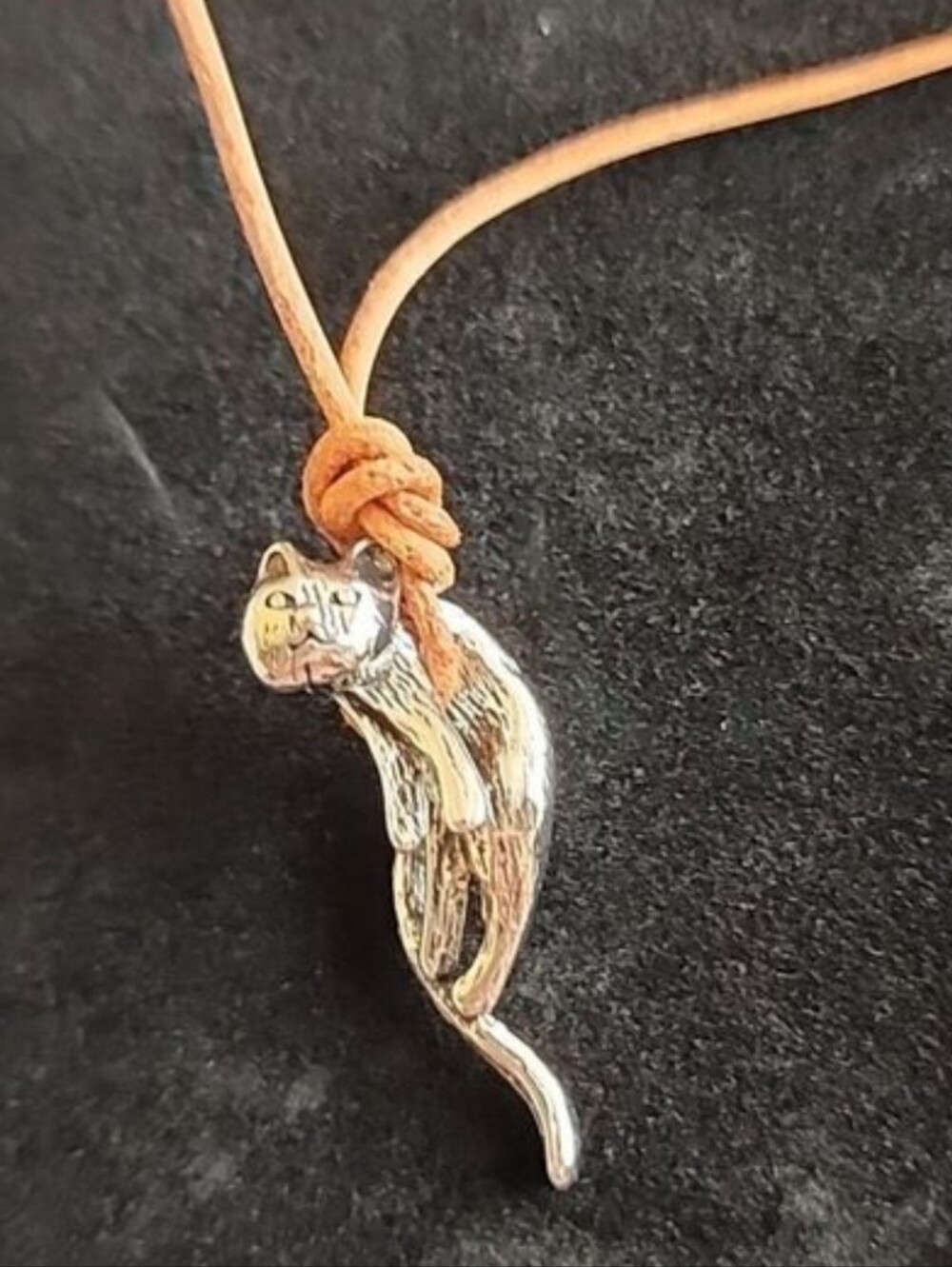 Hanging Cat leather Rope  tie adjustable